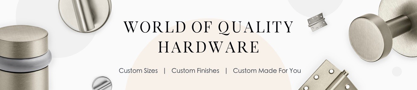 Shop door hardware including hinges, closers, and accessories