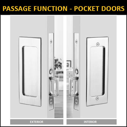 Passage Function for Emtek Pocket Door Lock