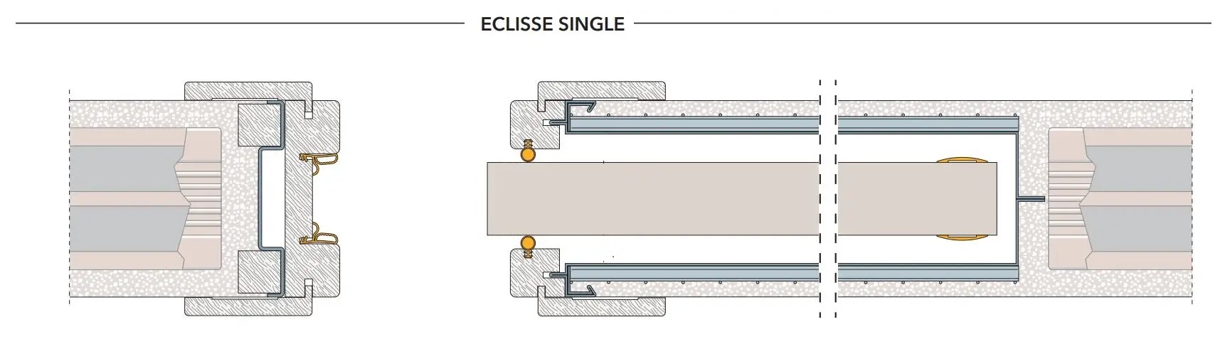 Eclisse Acoustic Pocket Door Installation Dimensions