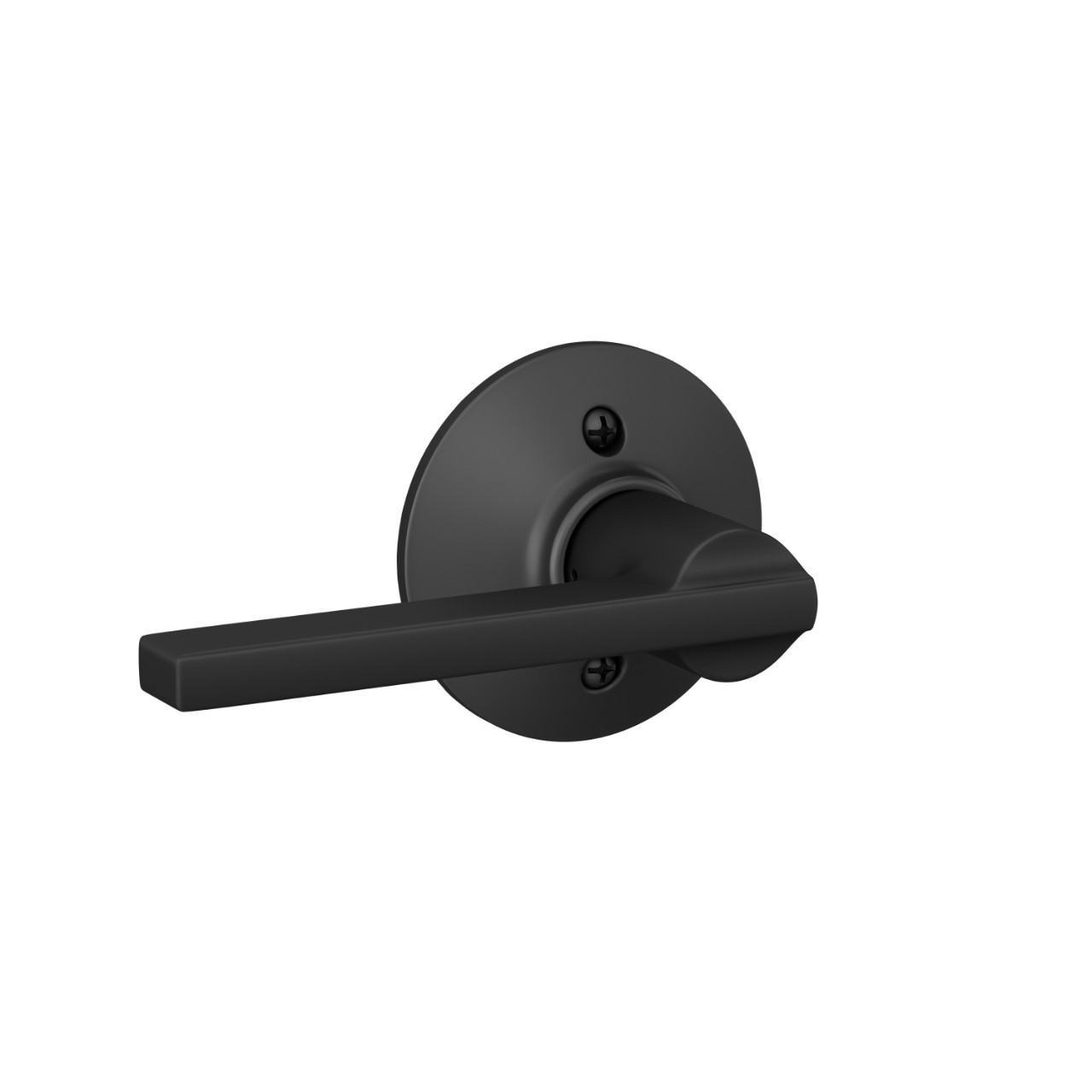 Schlage Latitude Door Handle, Mechanical Door Handle, ND Series, Non-Keyed Function, Single Dummy Trim, Flat Black Finish