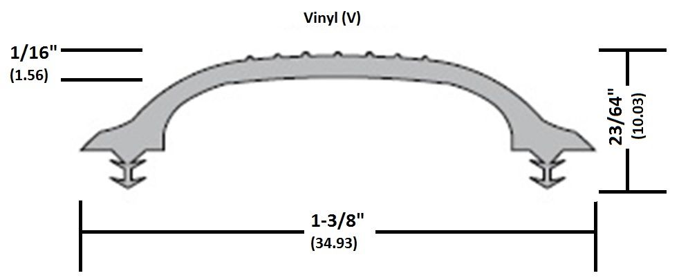 Product Specs of Vinyl Bulb Insert Replacement for Pemko Door Threshold #249 and #250