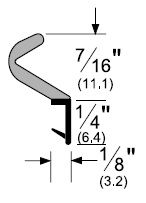 Product Specs for 7/16" Width V Shaped Foam Kerf Weatherstrip by Pemko