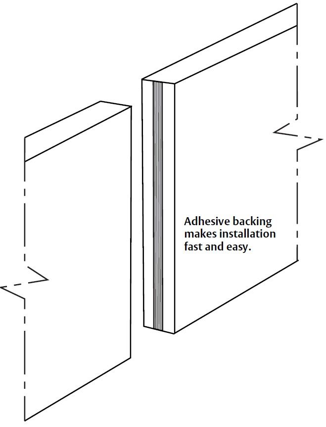 Sample Application for PemkoPrene Self-Adhesive Double Fin Weatherstrip, by Pemko, PS772