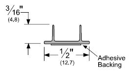 Product Specs for PemkoPrene Self-Adhesive Double Fin Weatherstrip, by Pemko, PS772