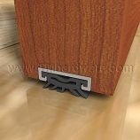 Door sweep installed underneath the door