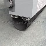 Garage Door seal installed at the bottom of a garage door