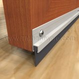 Door sweep installed on a door