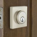 Deadbolt installed on a door