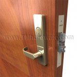 Mortised Lock installed in a wooden door
