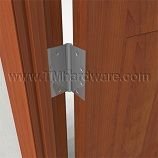Mortised door hinge installed on a door