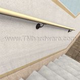 Handrail brackets installed in wall