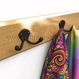 Hooks installed on a wall