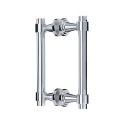 FHC Opulent Series 6" Back-To-Back  Shower Door Handles, Satin Nickel (US15) Finished