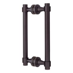 FHC Opulent Series 8" Back-To-Back  Shower Door Handles, Satin Nickel (US15) Finished