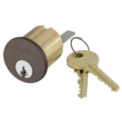 Accentra 1109 Rim Cylinders for Exit Device Trims and Mullions, with 1765.250 Sized Collar, Satin Chrome Finish