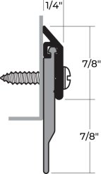 NGP 198 Door Sweep, .875" Aluminum Casing with .875" Neoprene Seal