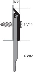 NGP 199 Door Sweep, 1.25" Aluminum Casing with 1.1875" Neoprene Seal