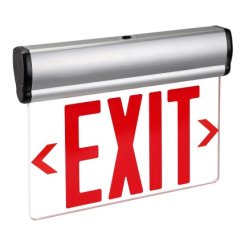 Topaz ESEL/SFS/RCL/B-NYC LED Indoor Luminaries Exit & Emergency Lighting, Clear Edge, Single Face, NYC Approved
