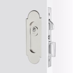 Emtek 2043 - 2046 #8 Classic Arched Pocket Door Mortise Lock - All Functions, Brass