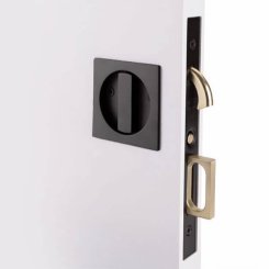 Emtek 2184 - 2186 Square Pocket Door Mortise Lock - All Functions, Brass
