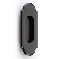 Emtek #2205 Brass Flush Door Pulls - #8 Classic Curved Design Oil Rubbed Bronze (US10B) Finished