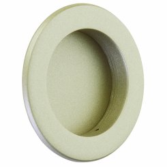 Emtek #2211 Brass Round Flush Door Pull for 2-1/8" Bore, Polished Brass (US3) Finished