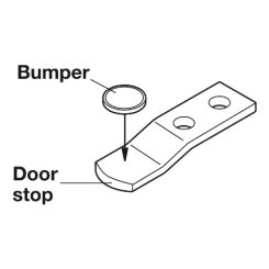 Hafele Door Stop with Bumper, for Suzie-Q®, Nickel Plated, Pack of 48