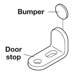 Hafele Door Stop, for Single Doors, Nickel Plated,  Pack of 48
