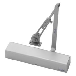 Accentra 2711 Door Closer, Hold Open with Tri-Packed Arms, Adjustable Spring Size - QUICKSHIP, Aluminum Painted (US28) Finish