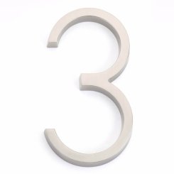Emtek Modern House Numbers 3 digit Satin Brass (US4) Finished