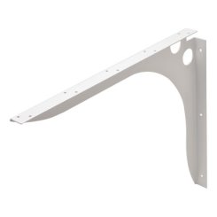 Hafele SpeedBrace Work Surface Blacket, Rigid, Centers, 457 mm x 38 mm x 381 mm (LxWxH), Black