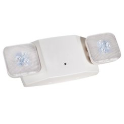 Topaz EL2/LED/WH/RC LED Exit Sign with 2-Lamp Heads and Battery Backup, Remote Capable
