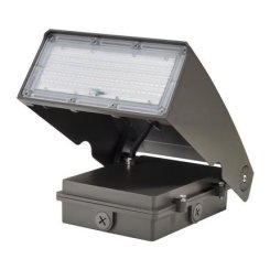 Topaz WPA-40W-PCTS-BZ-PC Economy LED Slim Adjustable Wall Pack, 40W, Power & CCT Selectable, Bronze finish