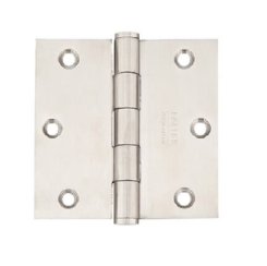 Emtek 9821332D Stainless Steel, Plain Bearing, 3.5" x 3.5", Square Corner - PAIR