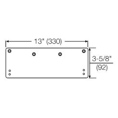 Accentra 3148 Narrow Top Rail Drop Plate for 2700 Series - QUICKSHIP, Dark Bronze Painted (US20) Finish
