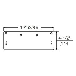 Accentra 3148 Narrow Top Rail Drop Plate for 2700 Series - QUICKSHIP, Dark Bronze Painted (US20) Finish