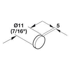 Hafele Door Bumper, BS-02, 11mm x 5mm, Transparent 