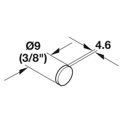 Hafele Door Bumper, BS-67SD, 9mm x 4.6mm, Transparent 