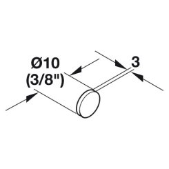 Hafele Door Bumper, BS-02, 11mm x 5mm, Transparent 