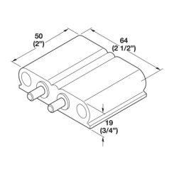Hafele Soft-Close Door Stop, for Double Doors, Maple Wood, Clear Coat  Finish