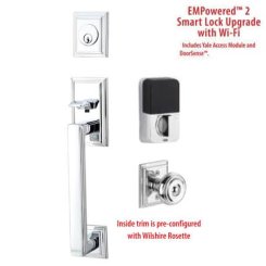 Emtek Hamden Tubular Entry Set Single Cylinder with Rustic Brass Lever (US3)