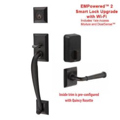 Emtek 4413WS Franklin Entry Set with Windsor Crystal Knob (US4)