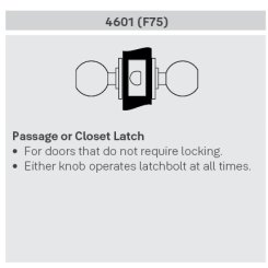 Accentra 4601 Commercial Locks Satin Stainless Steel (US32D) Finished