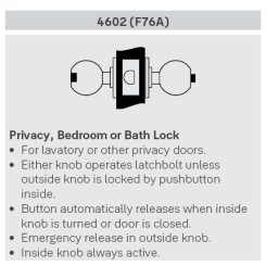 Accentra 4602 Commercial Locks Satin Stainless Steel (US32D) Finished