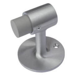 Rockwood 470, 471 Cast Brass Floor Mounted Door Stop, 3" Height, Wood Screws #470, Satin Chrome Finish