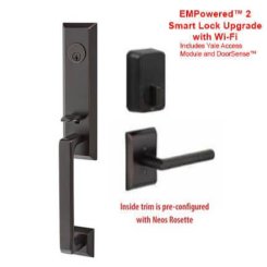 Emtek 4717LSKN Entry Set in Satin Nickel Finish (US15)