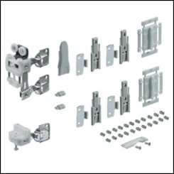WingLine L Hardare Fitting with Self Closing Feature for Doors up to 55 LB