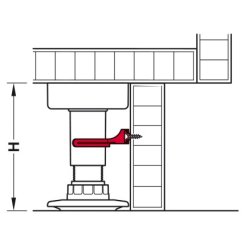 Häfele AXILO™ 78 Plinth System, Plinth Panel Clip, Transparent, Groove Mounted