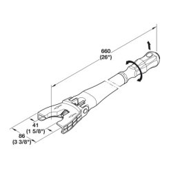 Häfele AXILO™ 78, Adjusting Tool, 0–10° Height Adjustment Angle