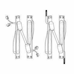 Securitron CEPT Concealed Electrical Power Transfer, 10 Wire, Satin Brass Finish